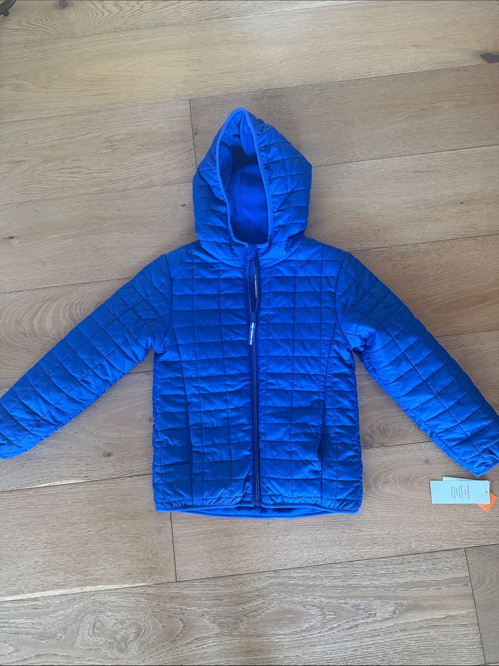 Cat & Jack Royal Blue Quilted Hooded Puffer Jacket